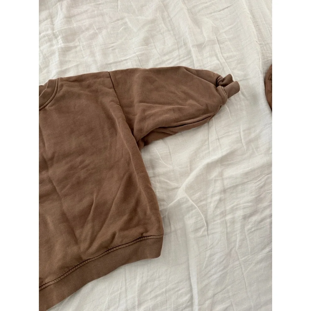 MATE the Label Kids Organic Cotton Fleece Sweatshirt Jogger Pants Set 6/7 Years